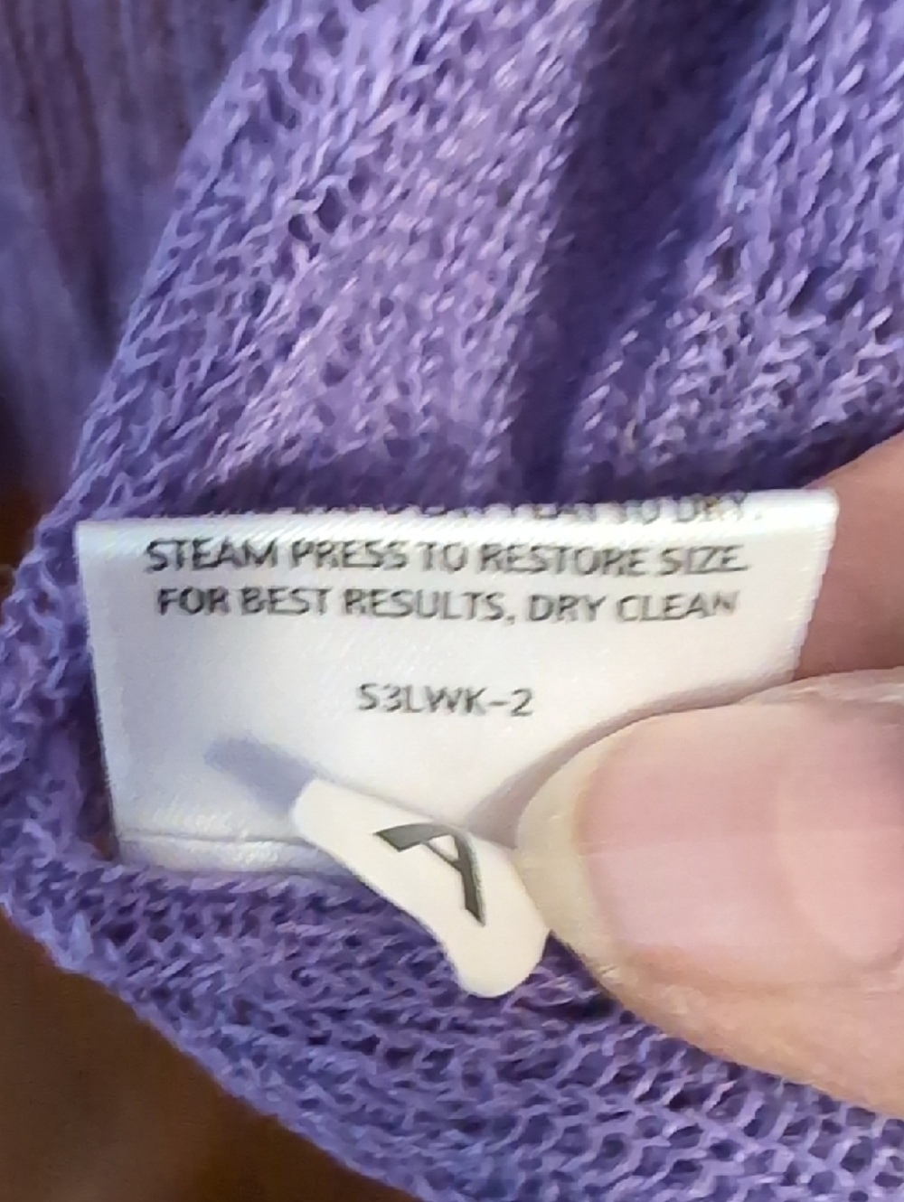 Eileen Fisher Lavender Open-Front Sheer Knit Linen Cardigan - Picture 4 of 6